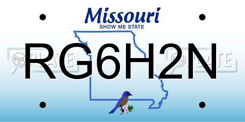 RG6H2N Missouri License Plate