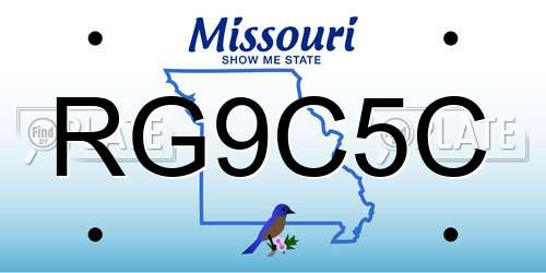 RG9C5C Missouri License Plate