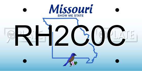 RH2C0C Missouri License Plate