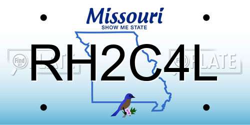RH2C4L Missouri License Plate