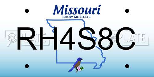 RH4S8C Missouri License Plate