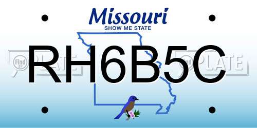 RH6B5C Missouri License Plate