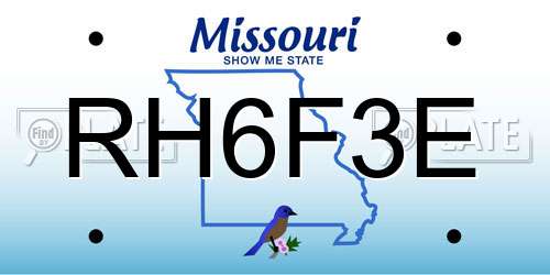 RH6F3E Missouri License Plate
