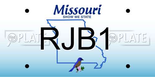 RJB1 Missouri License Plate