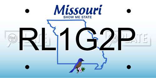 RL1G2P Missouri License Plate