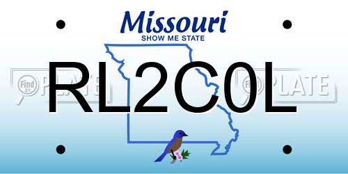 RL2C0L Missouri License Plate