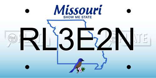 RL3E2N Missouri License Plate