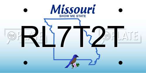 RL7T2T Missouri License Plate