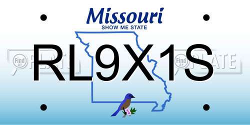 RL9X1S Missouri License Plate