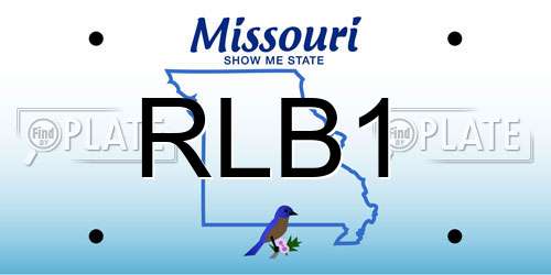 RLB1 Missouri License Plate