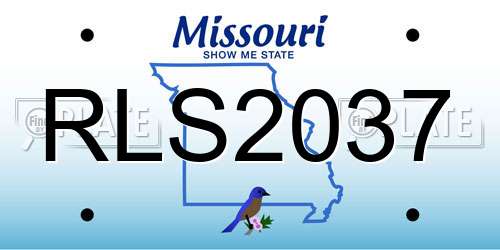 RLS2037 Missouri License Plate