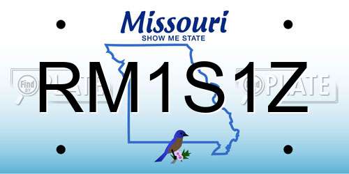 RM1S1Z Missouri License Plate