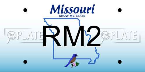 RM2 Missouri License Plate