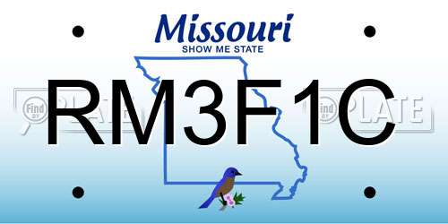 RM3F1C Missouri License Plate