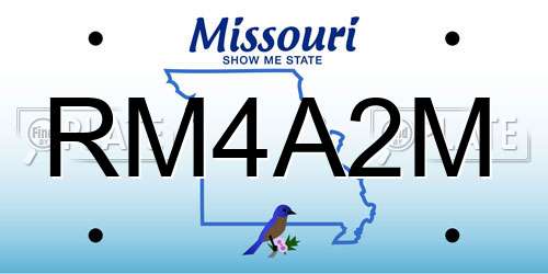 RM4A2M Missouri License Plate