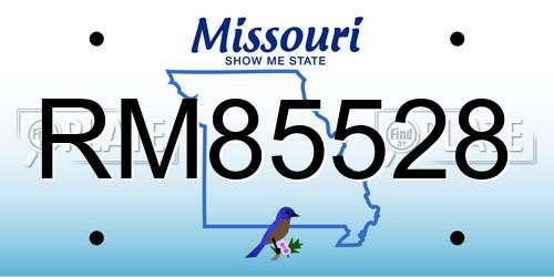 RM85528 Missouri License Plate