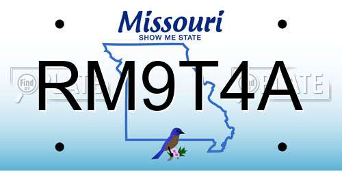 RM9T4A Missouri License Plate
