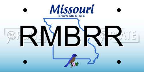 RMBRR Missouri License Plate