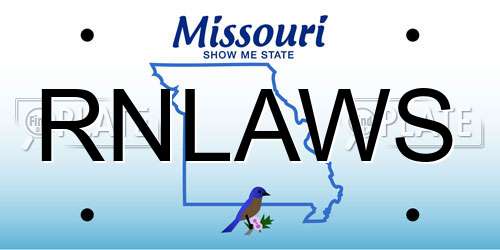 RNLAWS Missouri License Plate