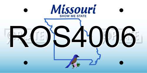 ROS4006 Missouri License Plate