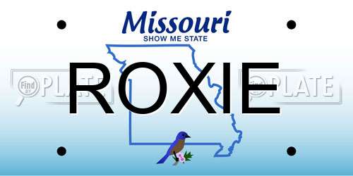 ROXIE Missouri License Plate