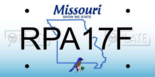 RPA17F Missouri License Plate