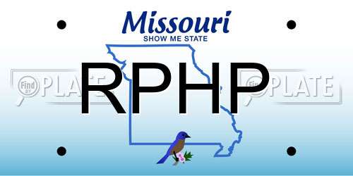 RPHP Missouri License Plate
