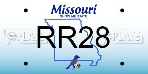 RR28 Missouri License Plate