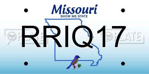 RRIQ17 Missouri License Plate