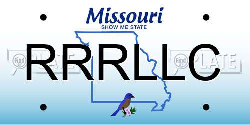 RRRLLC Missouri License Plate
