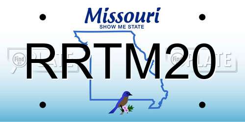 RRTM20 Missouri License Plate