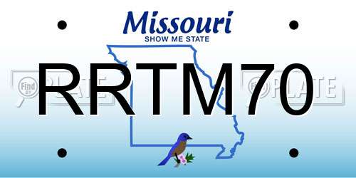 RRTM70 Missouri License Plate