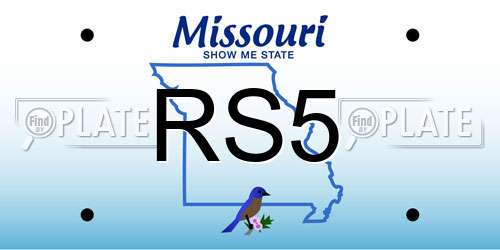 RS5 Missouri License Plate