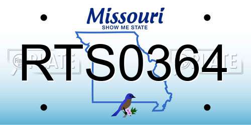 RTS0364 Missouri License Plate