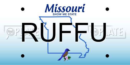 RUFFU Missouri License Plate