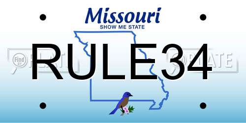 RULE34 Missouri License Plate