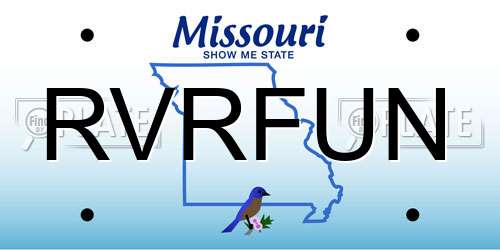 RVRFUN Missouri License Plate