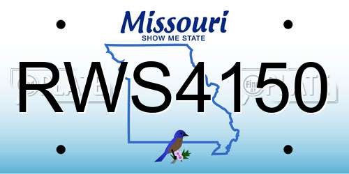 RWS4150 Missouri License Plate