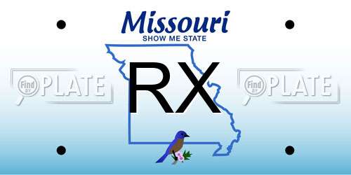 RX Missouri License Plate