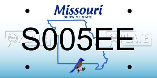 S005EE Missouri License Plate