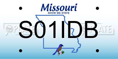 S01IDB Missouri License Plate