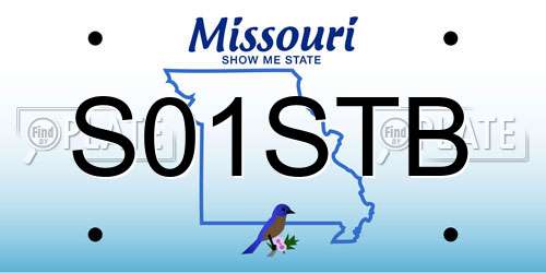 S01STB Missouri License Plate