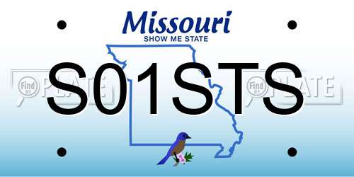 S01STS Missouri License Plate