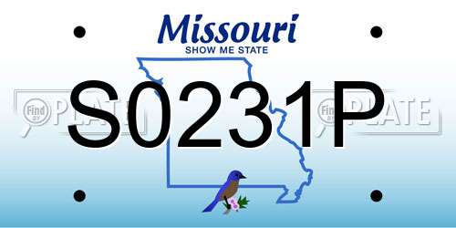 S0231P Missouri License Plate