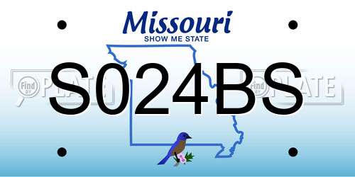 S024BS Missouri License Plate