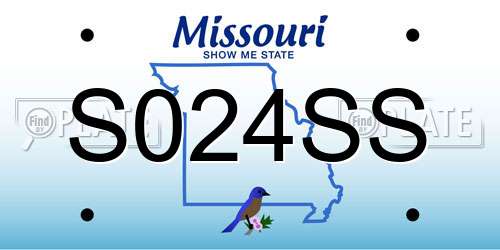 S024SS Missouri License Plate