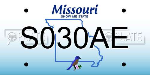 S030AE Missouri License Plate