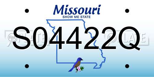 S04422Q Missouri License Plate
