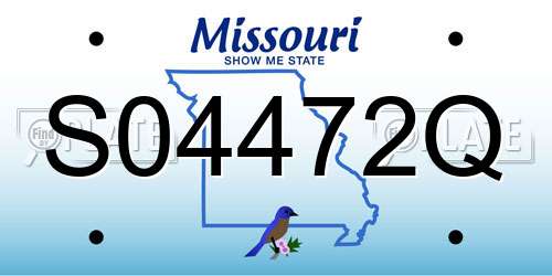S04472Q Missouri License Plate