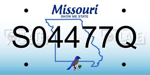 S04477Q Missouri License Plate